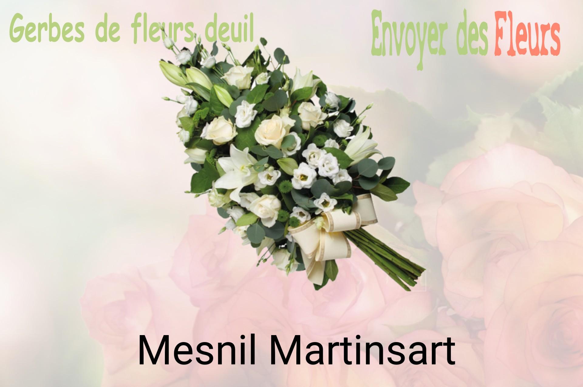 Gerbe de fleurs de deuil livrée à Mesnil-Martinsart